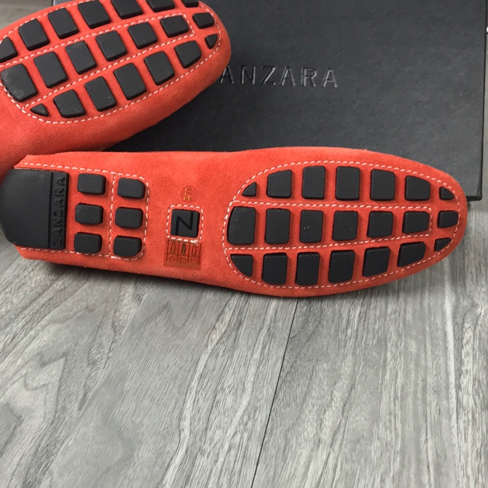 NIB Orange Loafers Zanzara suede driver 11.5M 2xHP - Picture 3 of 8